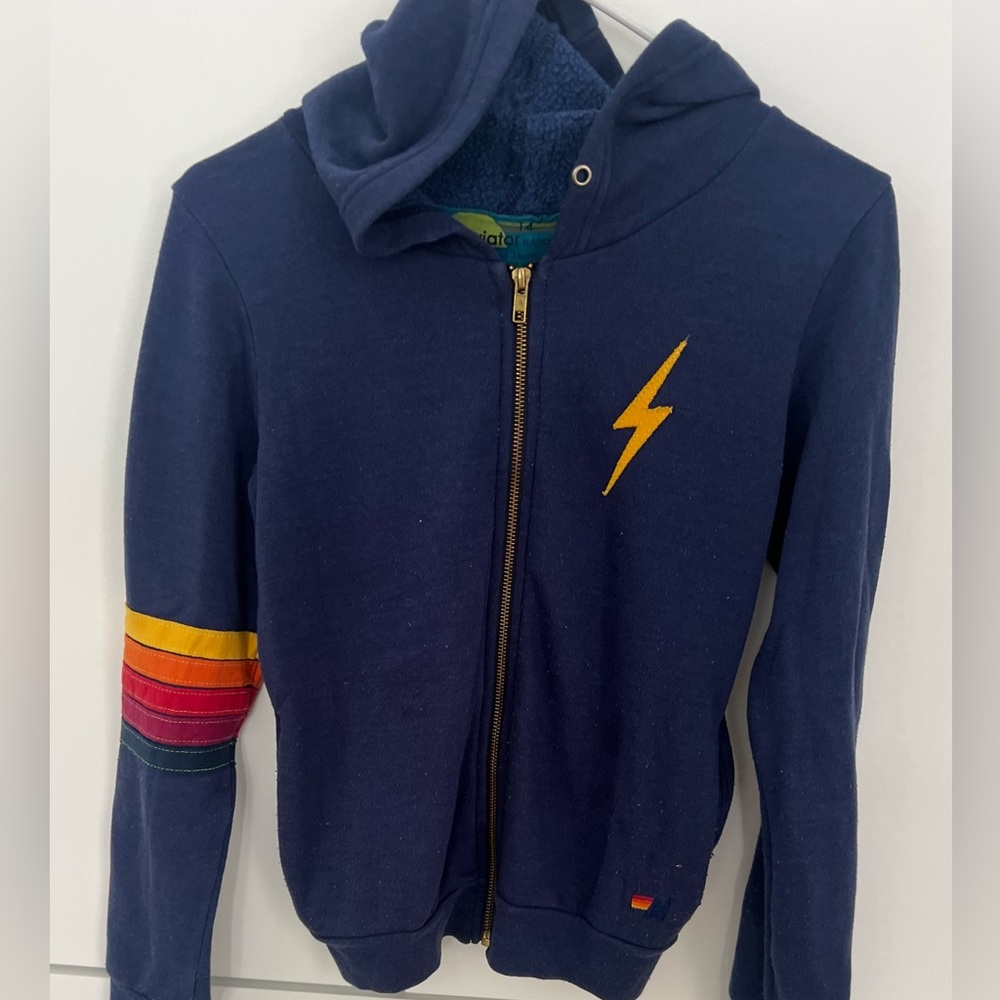 Aviator nation kids zip up sweatshirt